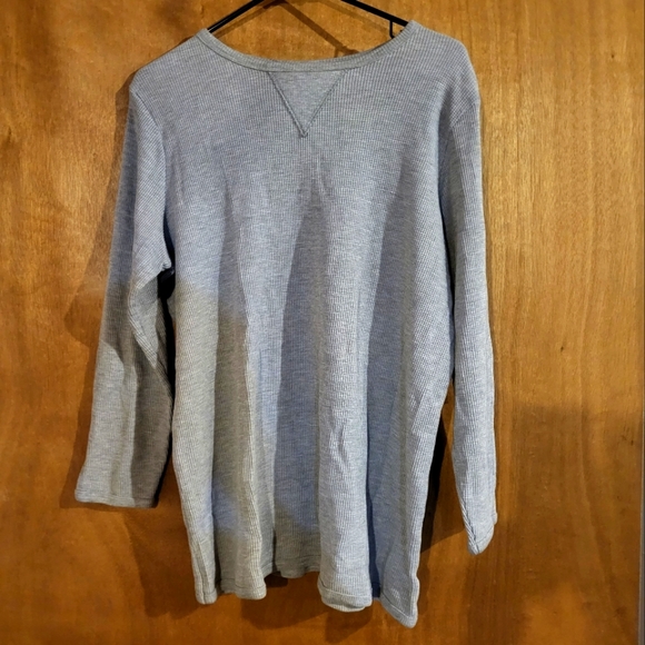 Woman Within Tops - Women's thermal long sleeve shirt, Large, Grey, excellent condition